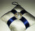 Silver & Royal Blue Holiday Ornament (4 x 4)