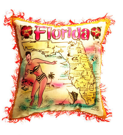 1940's Florida Pillow Sham (16 x 16)