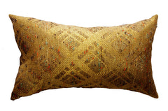 1960's Flecked Gold Wool Pillow (14 x 24)