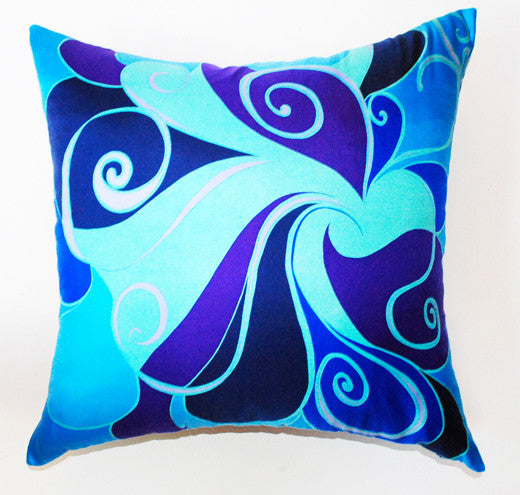 Vintage Liberty of London Silk Blue Swirl (24 x 24)